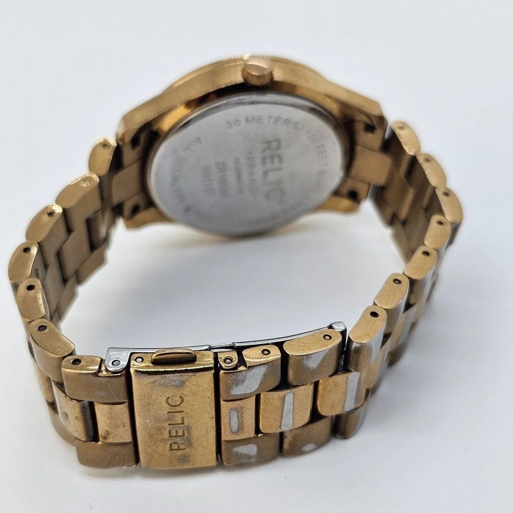 Relic Women's Watch 36MM Gold Dial Gold Bracelet 6